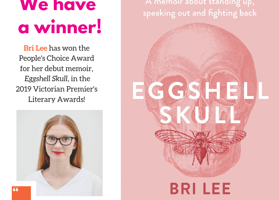Bri Lee wins VPLA People’s Choice Award for Eggshell Skull